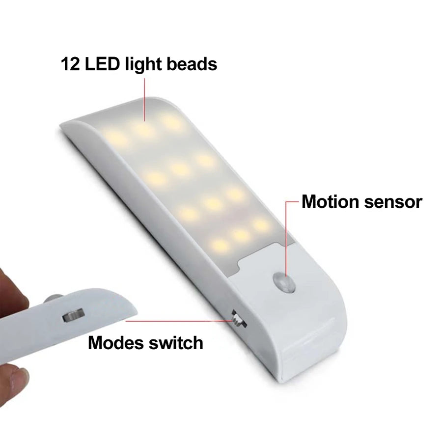 Motion Sensor LED Night Light – Rechargeable Wireless Cabinet Lamp LED Night Light Oasis Select