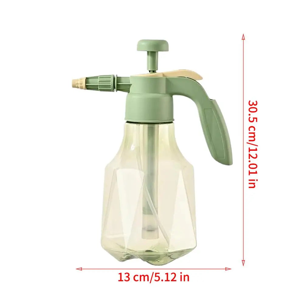 Watering Spray Adjustable Spray Bottle 1.5L Pump Pressure Leak-Proof Handheld Plastic Watering Can for Home Garden Plants Clean Oasis Select Green