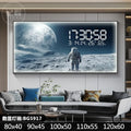 Starry Moon Perpetual Calendar Electronic Clock Guest Restaurant Decorative Painting Dynamic LED Lights Luminous Wall Clock Oasis Select BG5917 80cm x 40cm