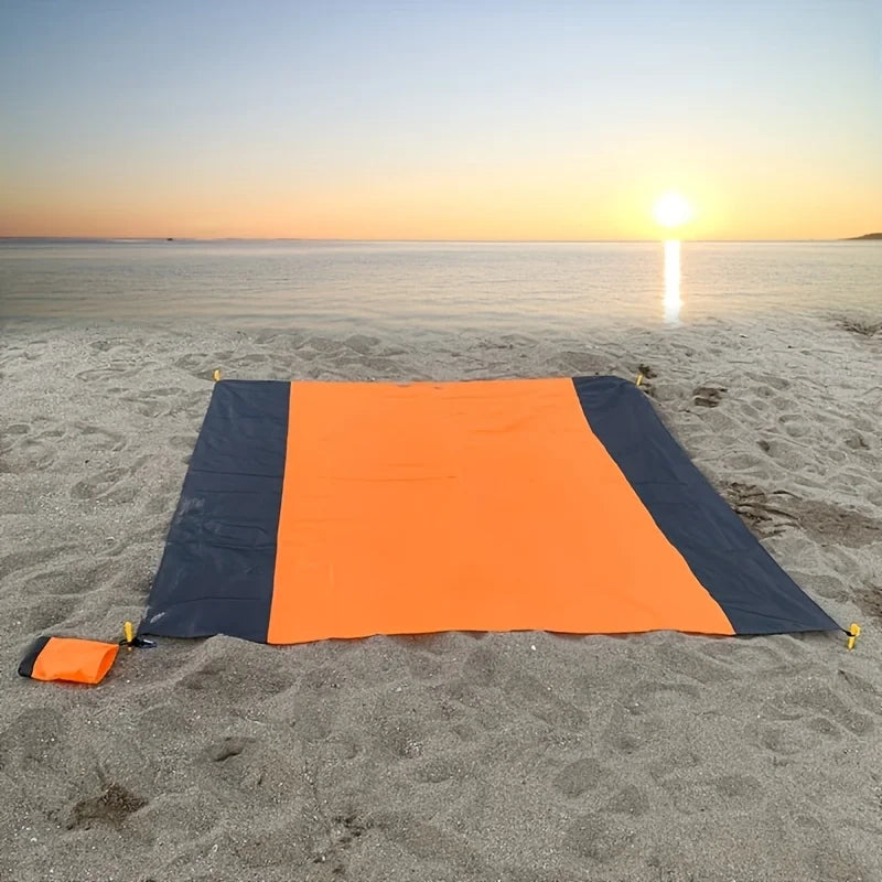 Lightweight Picnic Mat, Extra Large Portable Beach Blanket for Family Camping, Hiking and Outdoor Travel Oasis Select Orange