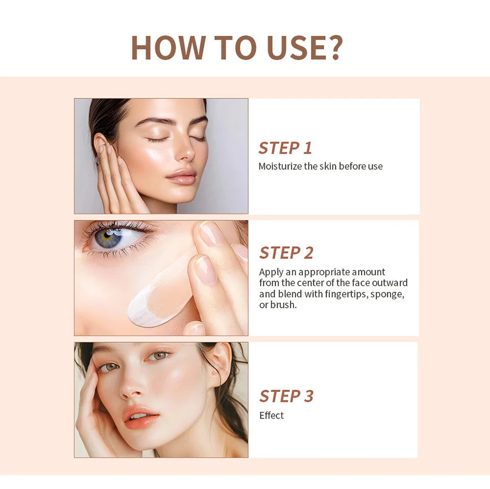 30ml 4 In 1 Multifunctional Foundation, Lightweight Long Lasting Concealer Moisturizing Color Changing Makeup Oasis Select