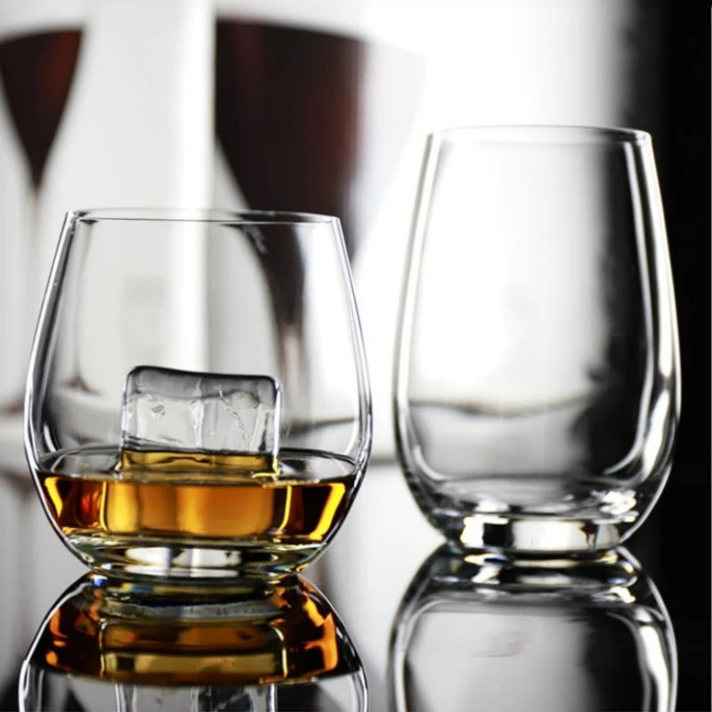 2pcs Whiskey Glass Clear Whiskey Bar Cocktail Glasses Drinking Glasses Scotch Liquor Barware Beer Milk Shake Juice Latte Cup Oasis Select