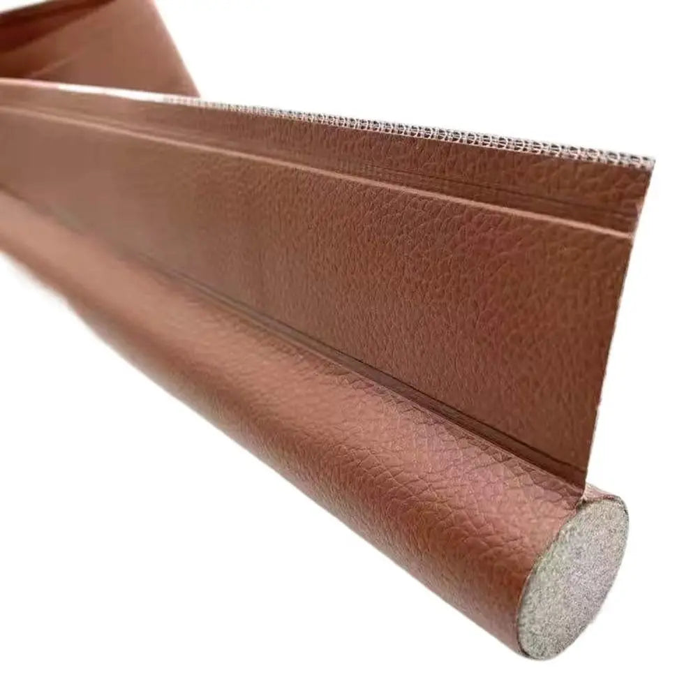 New Leather Door Seal Strip Windproof Foam Sound Insulation Sealing Strip Warm Multifunctional Door Joint Sealing Strip Door Oasis Select brown