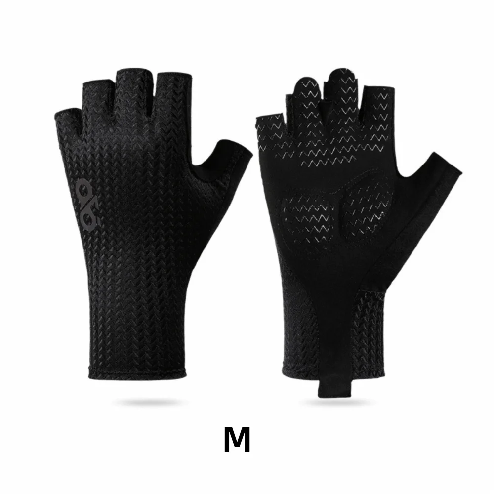 Summer Breathable Cycling Gloves Anti-Slip Wear-Resistant Road Bike Glove Shockproof Motorcycle Glove Cooling Sport Gear Oasis Select Black-M 2