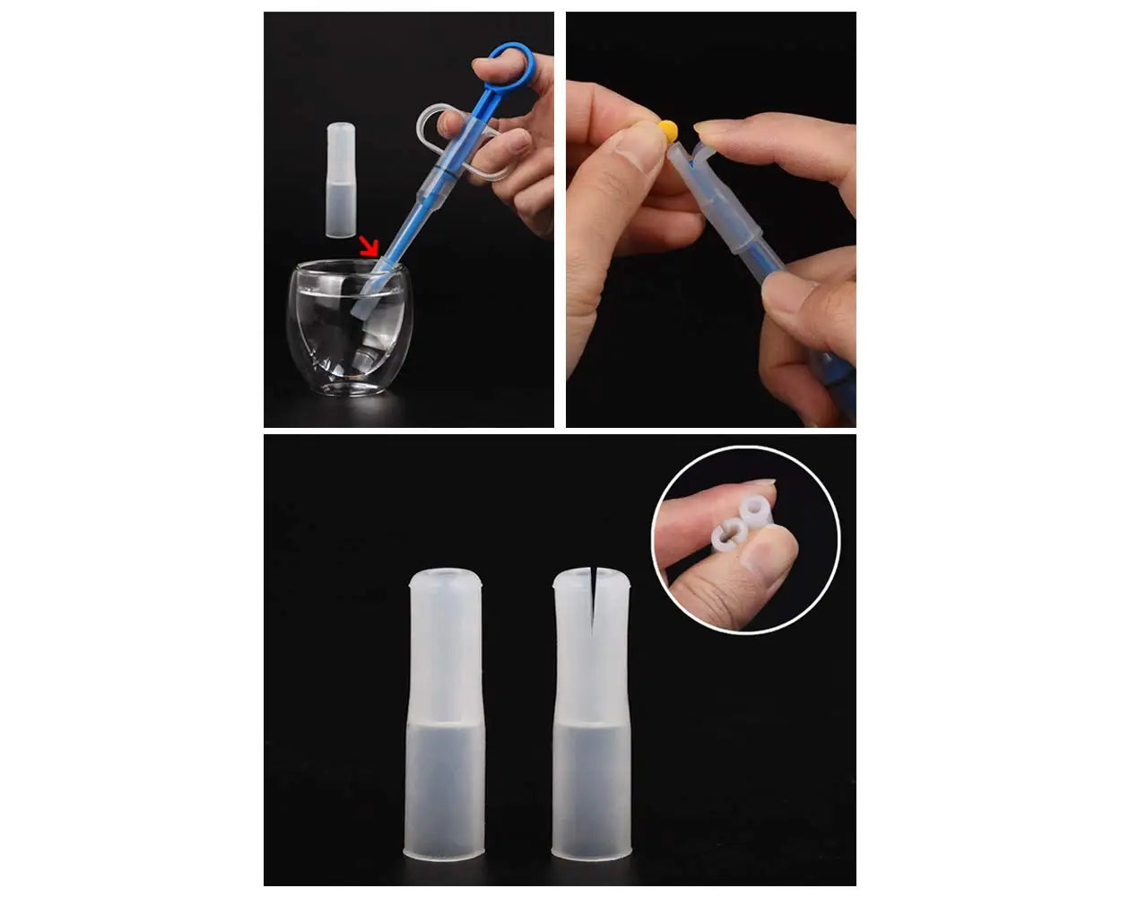 1PC Pet Propulsive Silicone Drug Feeder Tablet Liquid Comfortable Dog And Cat Universal Safe, Easy To Clean And Use Repeatedly Oasis Select