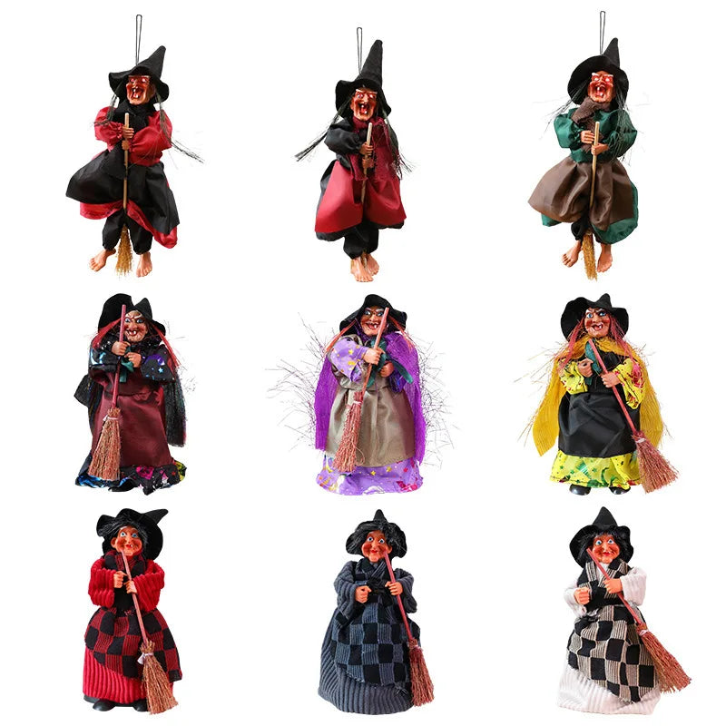 Halloween Decoration Witch Hanging Ornament - Retro Broom Prop for Bar, Haunted House, KTV | in Stock Oasis Select