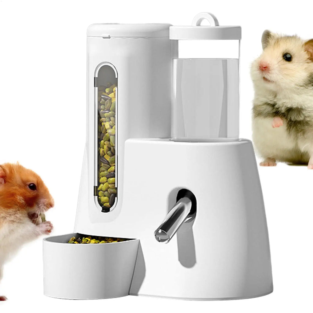 Automatic Hamster Feeder Hamster Feeder Automatic Water Dispenser 2in1 Large Capacity Feeding Supplies Pet Supplies Water bottle Oasis Select