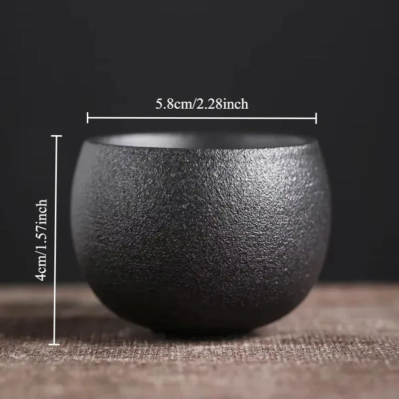 Japanese Style Cup Single Cup Tea Appreciation Cup Retro Japanese Style Stoneware Kung Fu Small Tea Cup Ceramic Teacup Mug Bowl Oasis Select Teacup C1 <200ml