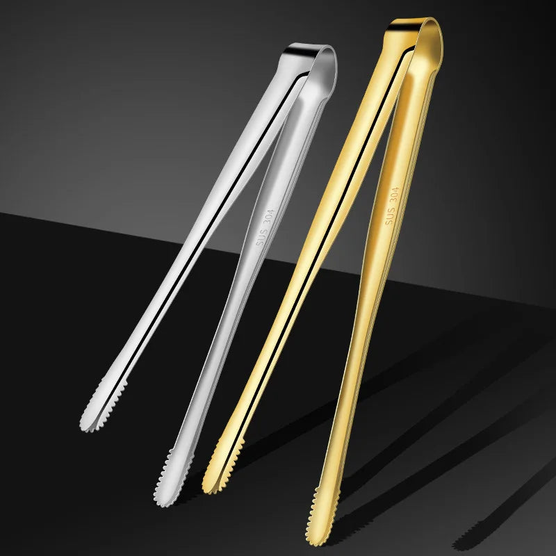 Food Tongs Portable Barbecue Stainless Steel Kitchen Steak Salad Clamp Serving Buffet Clip Cooking BBQ Tweezer Gadgets for Home Oasis Select