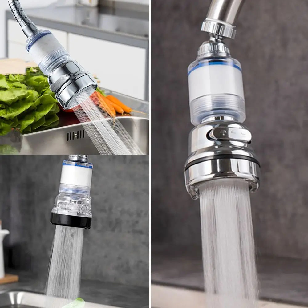3 Modes Water-saving Tap Filter Head Diffuser Purify Conn Adjustable Faucet Nozzle Kitchen 360° Rotation Swivel Sprayer Aerator Oasis Select