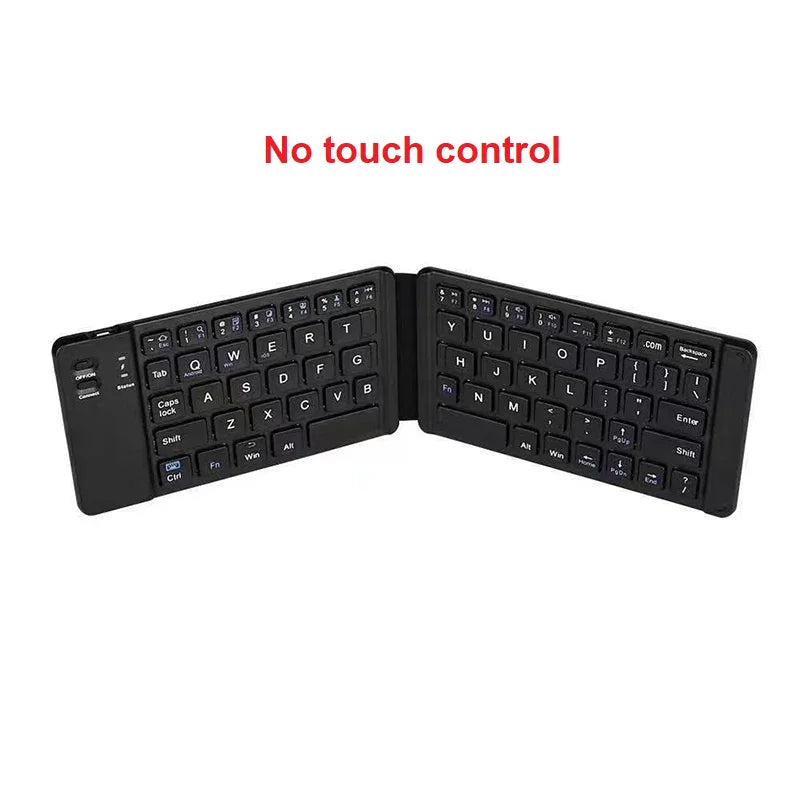 Wireless Folding Keyboard Bluetooth Keyboard With Touchpad For Windows, Android, IOS,Phone,Multi-Function Button Mini Keyboard Oasis Select BT018-Black