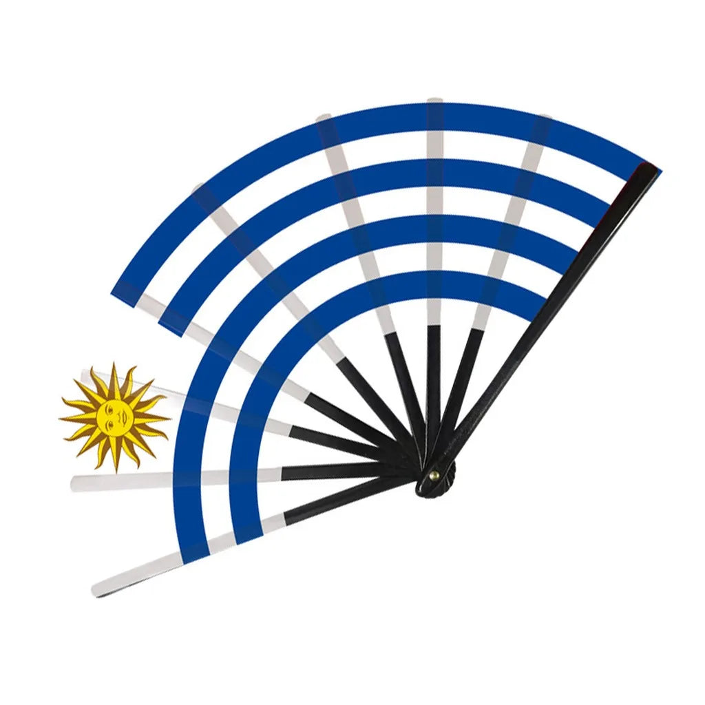 22cm Folding Hand Fan South America 8 Country Flags Cheering Fan For Sports Events Parties And Festival Celebrations Oasis Select color 6