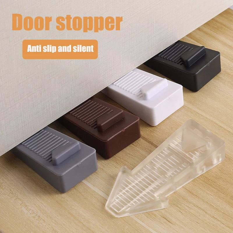 Wall Protectors Door Stopper New Silicone Anti Collision Floor Holder Hidden Non-slip Doorstop Bedroom Oasis Select