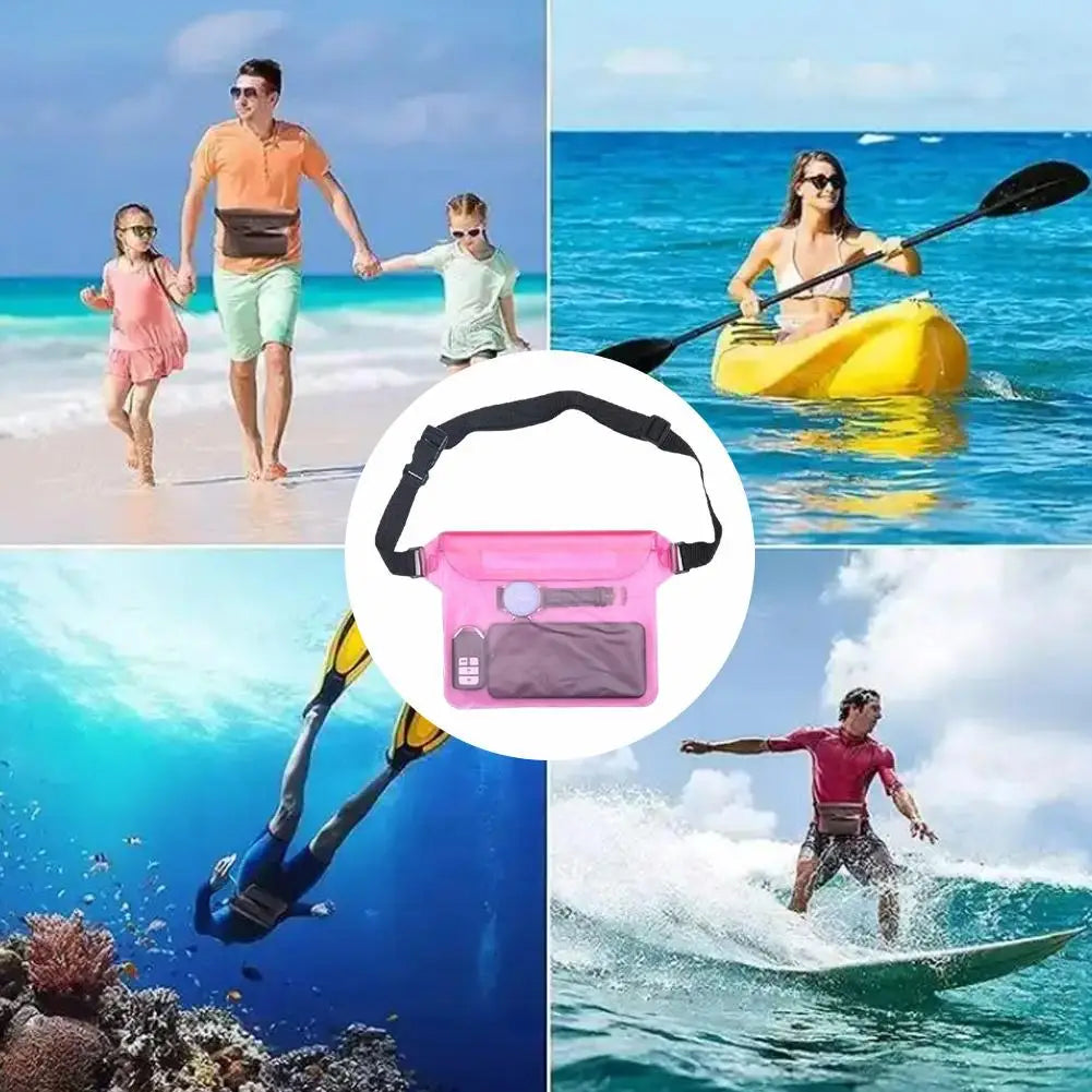 Waterproof Swimming Bag Sealing Drift Diving Waist Pack Skiing Underwater Phone Case Cover Dry Shoulder Bag For Beach Boat Sport Oasis Select