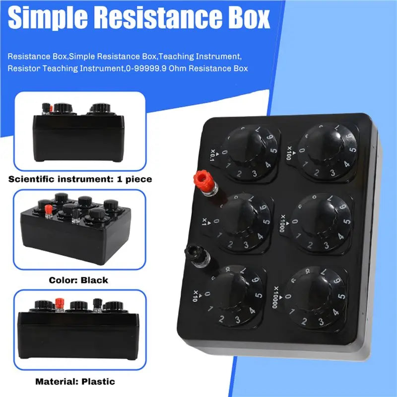 LIKE WISH 0-99999.9 Ohm Simple Resistance Box Precision Variable Decade Resistor Teaching Instrument Teaching Resistance Box Oasis Select