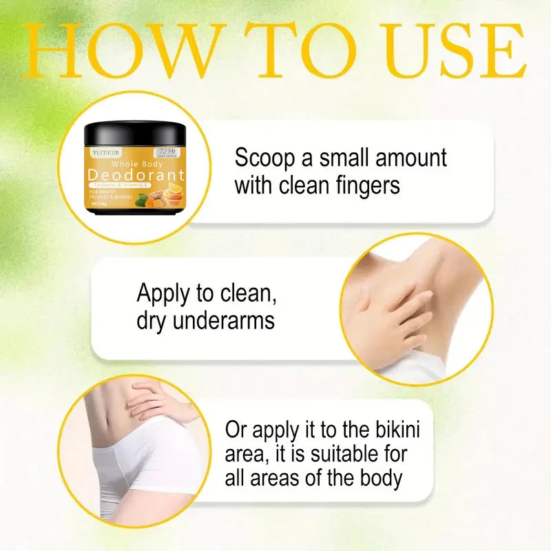 YUITIKUE 72H Whole Body Deodorant Stick – Turmeric & Vitamin C Deodorant Stick Oasis Select