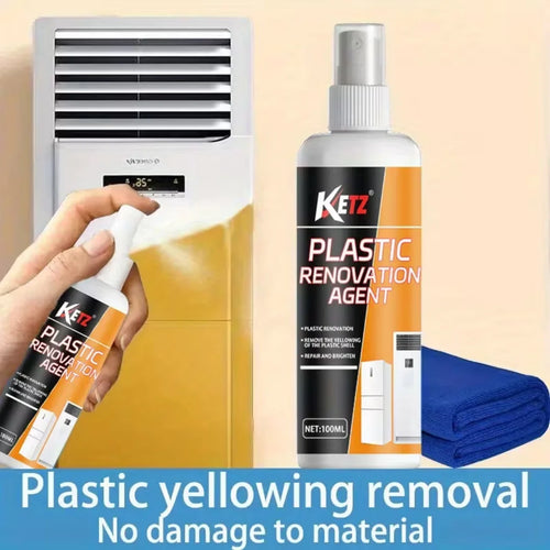 100ml Plastic Renovation Agent - Yellowing Remover & Brightener for Household Appliances, Air Conditioners & Plastic Surfaces Oasis Select