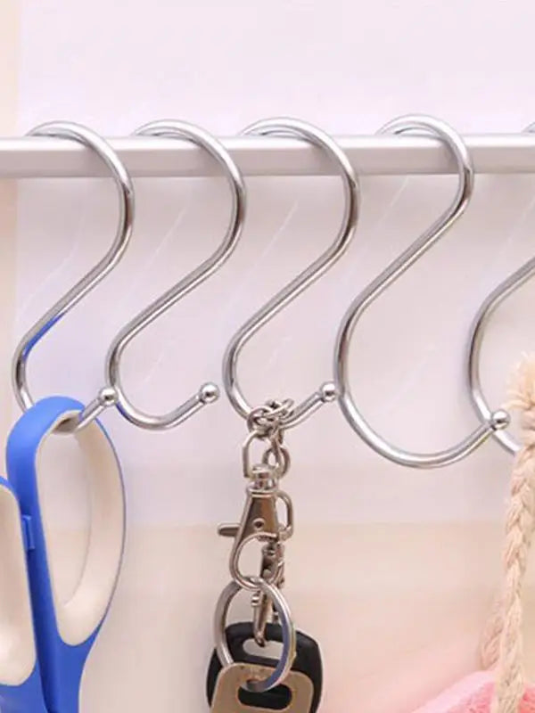 Stainless Steel S Hooks Multipurpose Stainless Steel Hooks Rust-Proof Hooks with Large Bearing Load Hangable Hooks for Bedroom Oasis Select