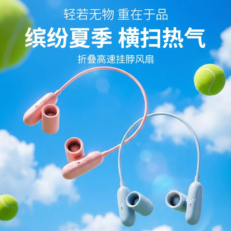Portable Wearable Neck Fan – Hands-Free Adjustable Personal Fan Wearable Neck Fan Oasis Select