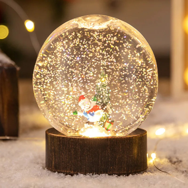 Christmas Decorations: Illuminated Crystal Balls Night Lights Wind Lights and Creative Christmas Gifts Oasis Select snowman
