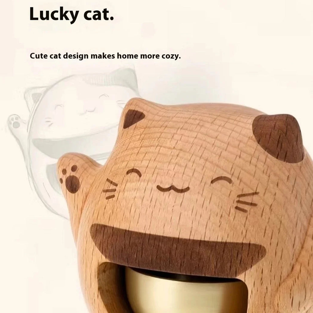 Maneki Neko Bell Magnetic Doorbell Dopamine Wind Chime Door-pulling Copper Bell Entrance and Exit Reminder Gift Oasis Select
