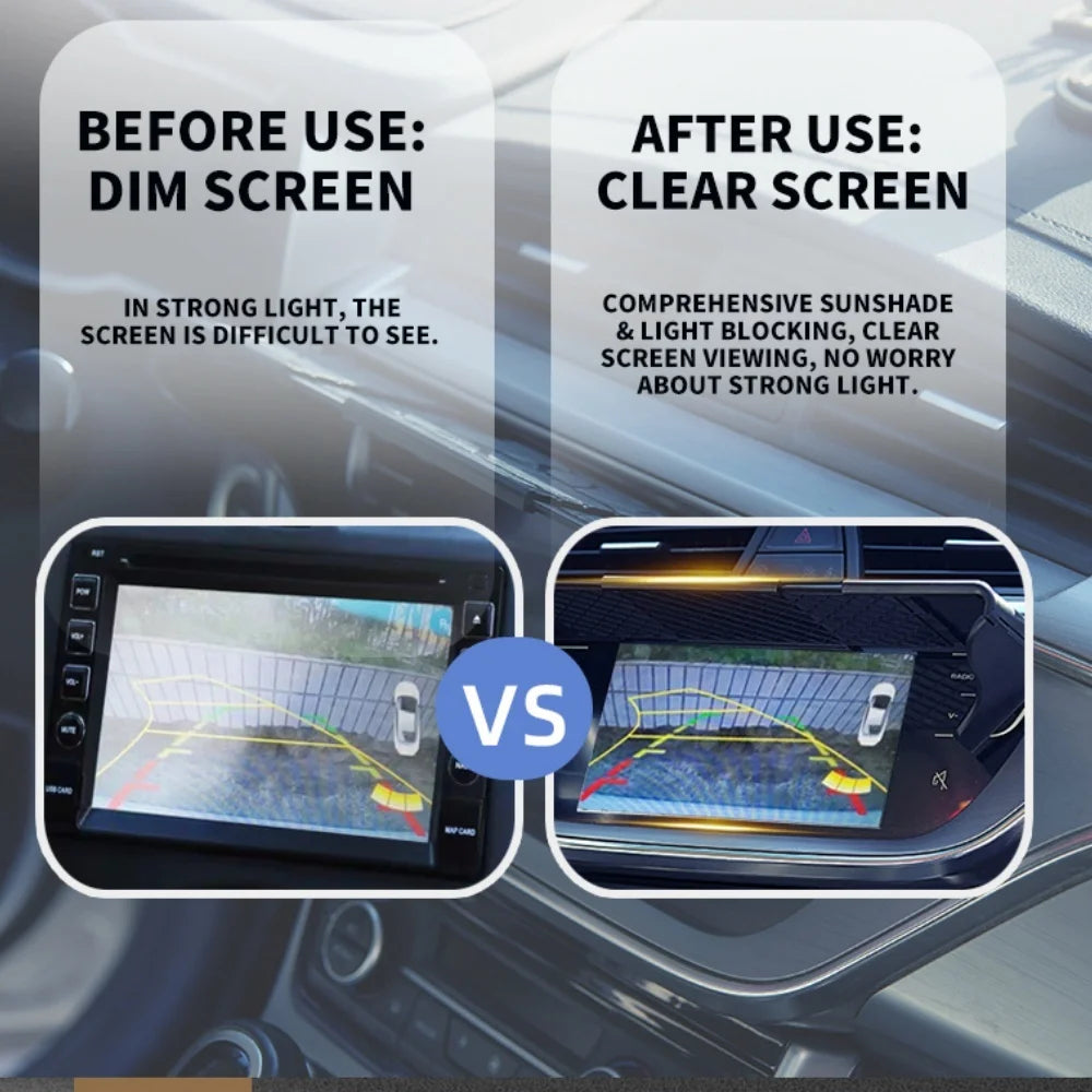 Car GPS Navigation Sun Shade Display Screen Visor Universal Central Control Screen Accessories Screen Visor Anti-Glare Shield Oasis Select