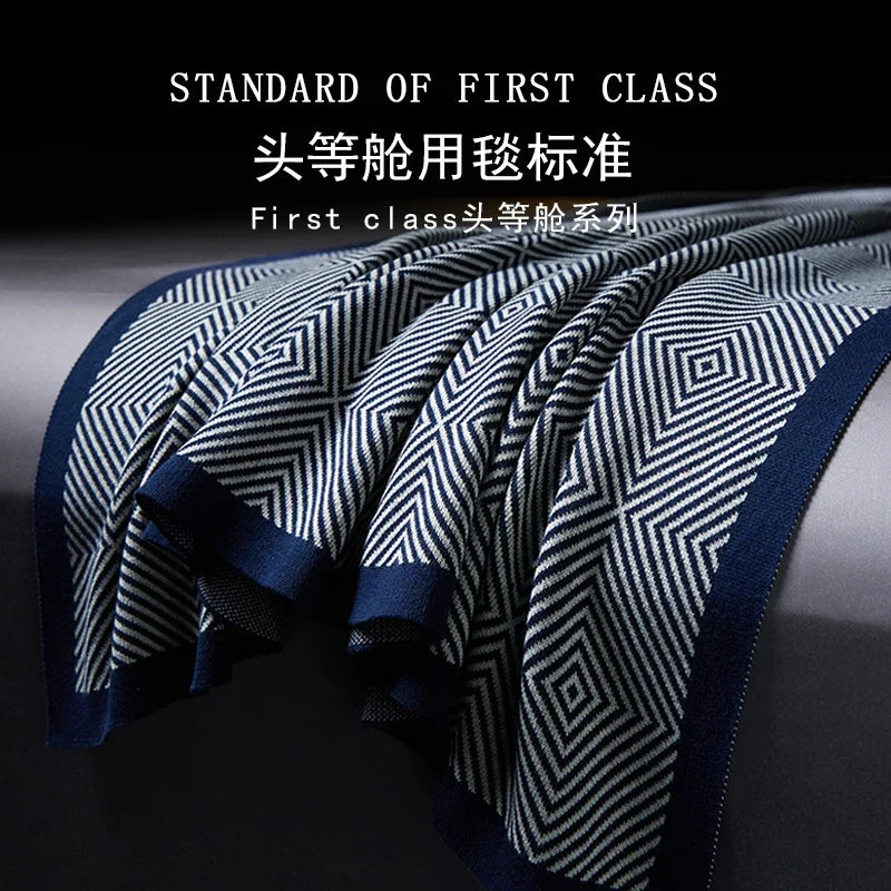 Aircraft first class air cotton blanket bed with nap air conditioning blanket office nap sofa cover blanket Oasis Select