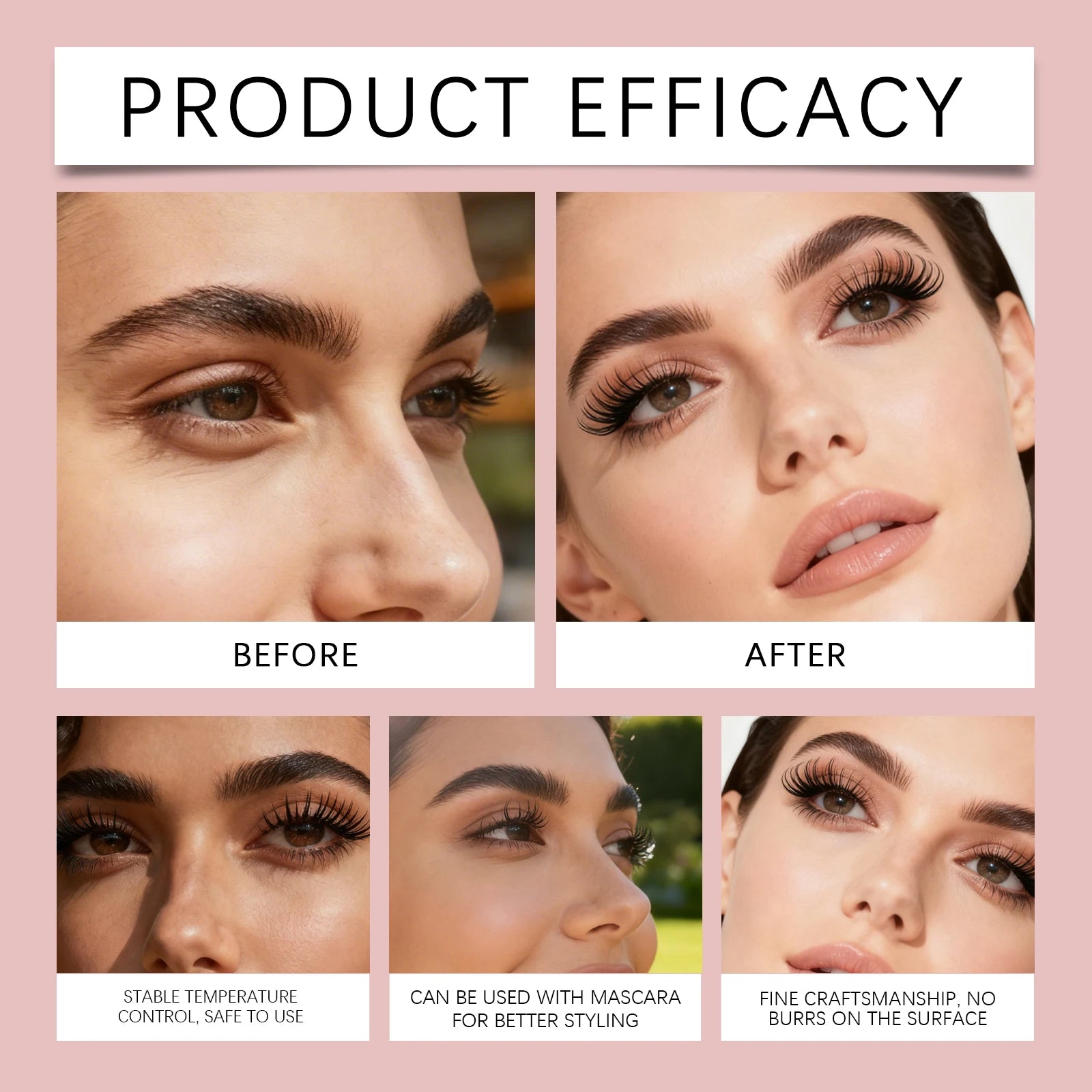 Eyelash Curler Professional Carbon Steel Natural Curl Long Lasting Beauty Essential Easy Use Beginner Friendly Makeup Tool Oasis Select