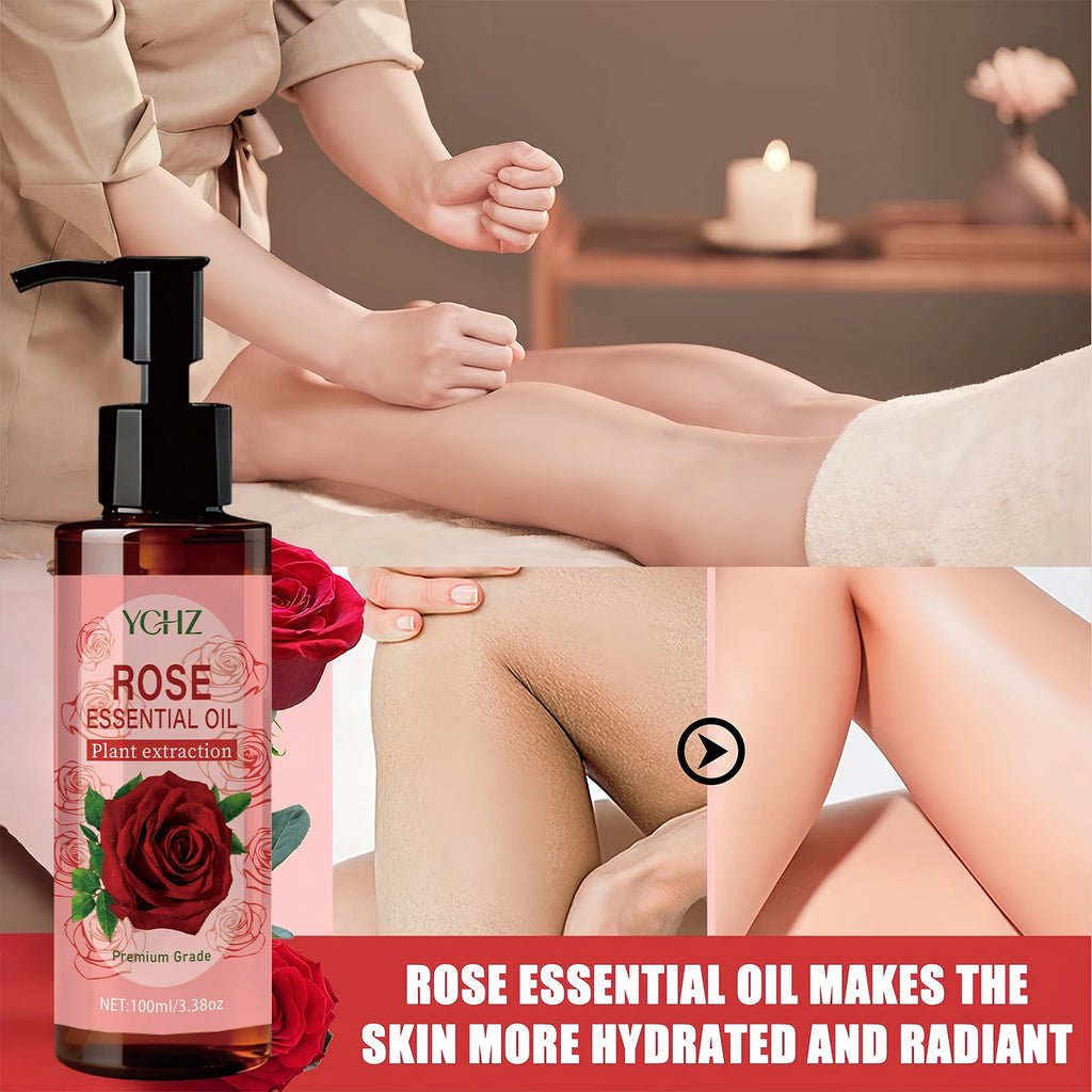 YCHZ Rose Body Oil 100ml – Moisturizing Massage Oil