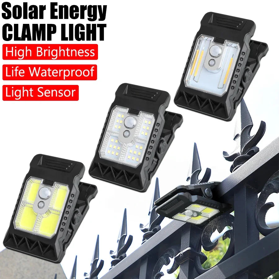 2PCs LED Solar Lights Outdoor Clip-on Motion Sensor Lights 3 Mode IP65 Waterproof Security Lamp for Fence,Deck,Wall,Garage,Patio Oasis Select