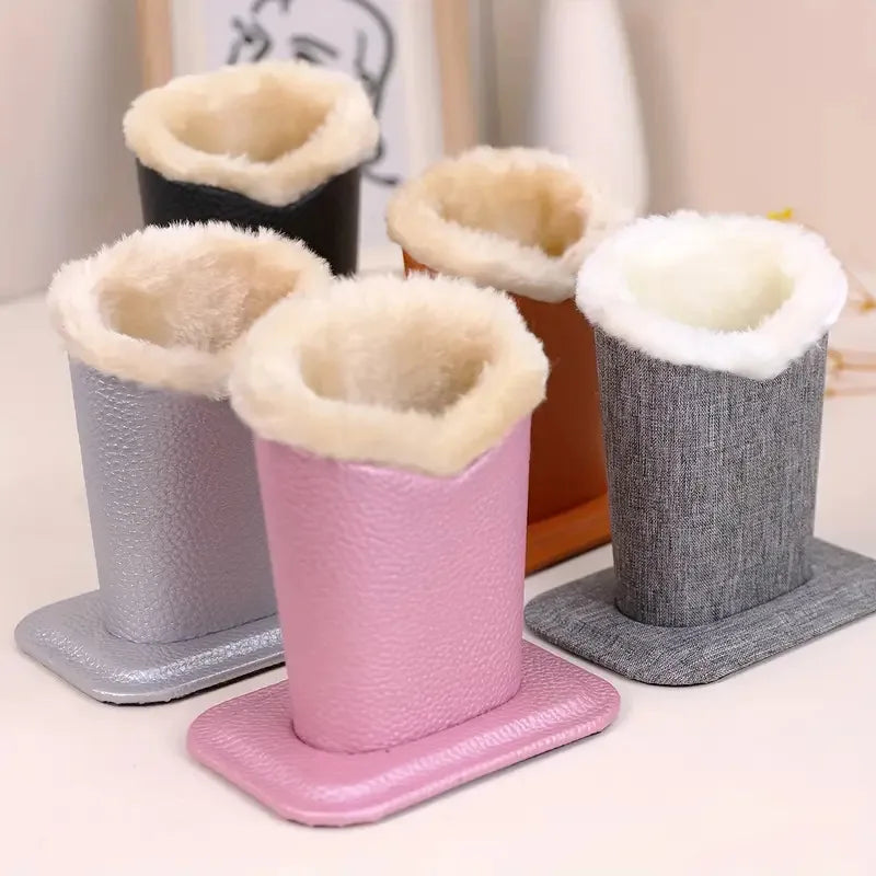 Pack of 1 Plush Lined Glasses Holder Stand Protective Glasses Case for Desks or Nightstands eyeglass case glasses pouch Oasis Select