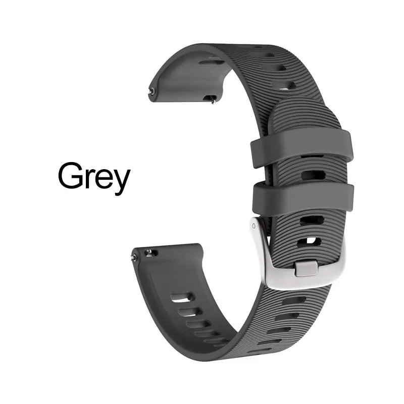 Silicone Protective Case Cover +Strap For Garmin Forerunner 245M/245 Smartwatch Strap Protector Shell Frame Protective Cases Oasis Select Dark Grey Strap Forerunner 245 245M