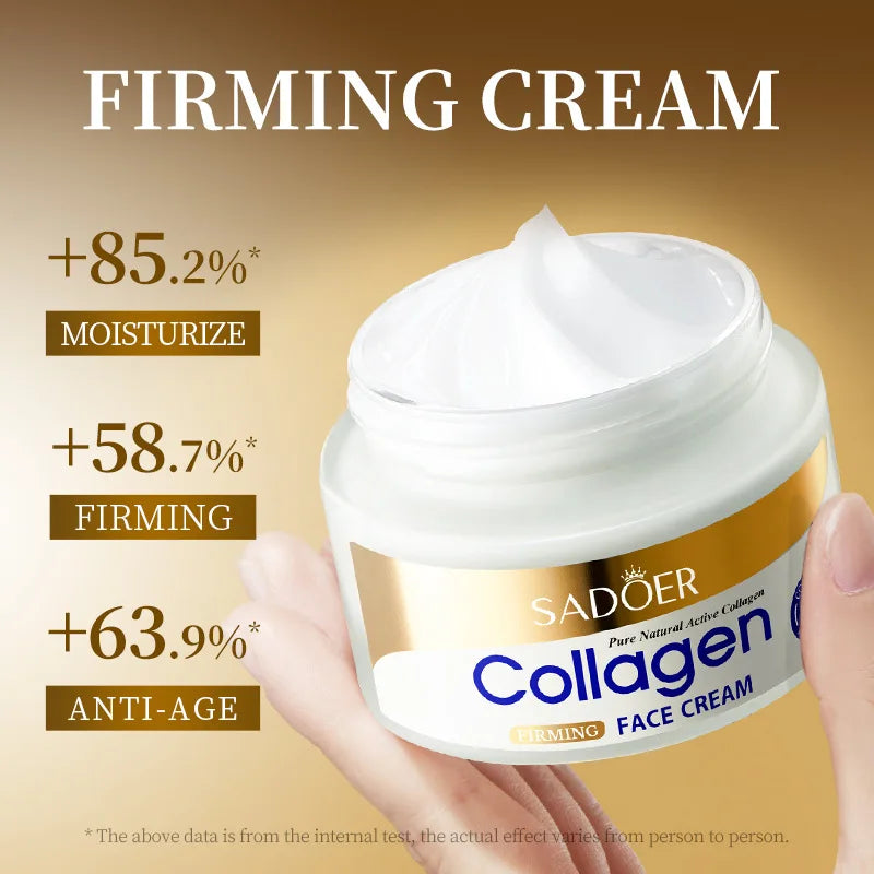 SADOER Collagen Firming Face Cream Skincare Moisturizing Hydrating Face Creams Faical Cream Beauty Face Skin Care Products Oasis Select