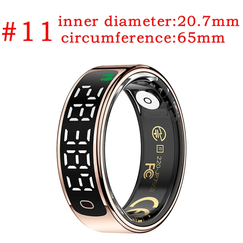 2026 Smart Ring With Display Screen Touch Screen Heart Rate Sleep Gesture Control Remote Photo Capture Sports Blue Tooth Ring Oasis Select RG 11