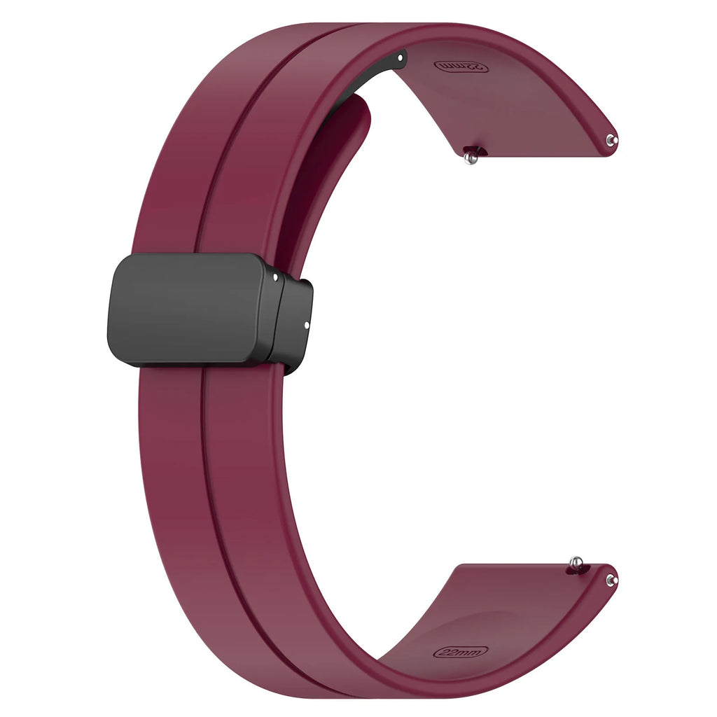 Silicone Watch Band 20mm/22mm – Xiaomi Samsung Huawei Strap Silicone Watch Band Oasis Select Wine Red 20MM