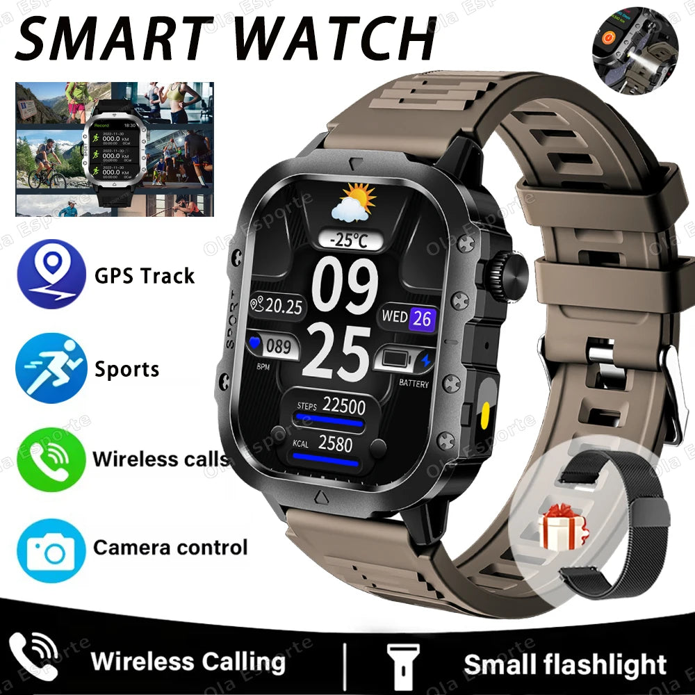 Ola Esporte 2.01" HD Smart Watch – Bluetooth & LED Flashlight