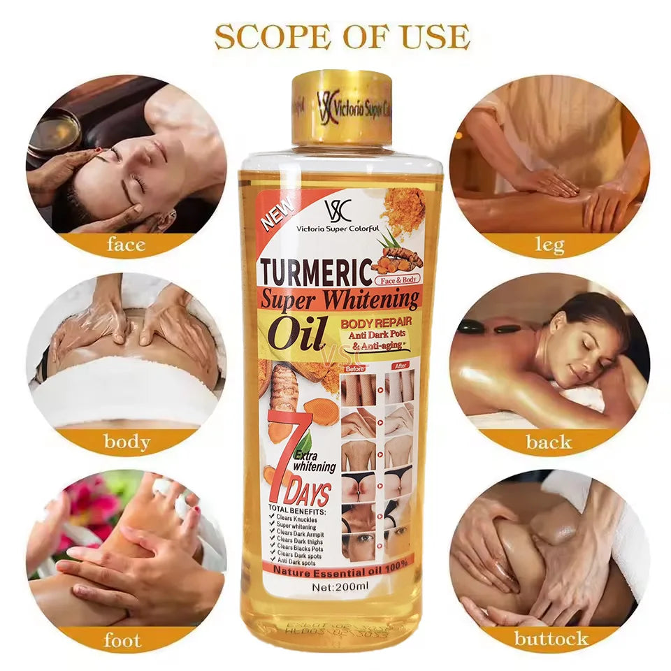 LGRAMER Turmeric Essential Oil – Brightening Face & Body Oil 200ml