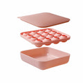 Large Capacity Food-Grade Ice Cube Mold Non-stick 16 Cavity Ice Ball Mold Press Type with Lid and Box Baby Food Mold Summer Oasis Select Pink