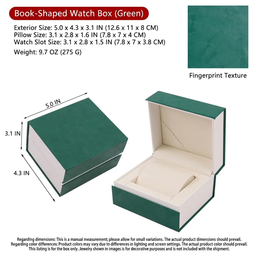 PU Leather Watch & Jewelry Organizer Box | Multi-Compartment