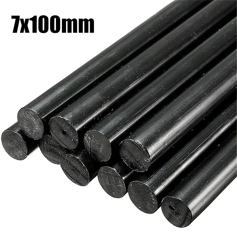 10Pcs 7x100mm 7x150mm Car Dent Repair Glue Sticks Car Body Paintless Dent Repair Black Hot Melt Strip Repairing Glue Stick Tools Oasis Select 10Pcs 7x100mm BLACK