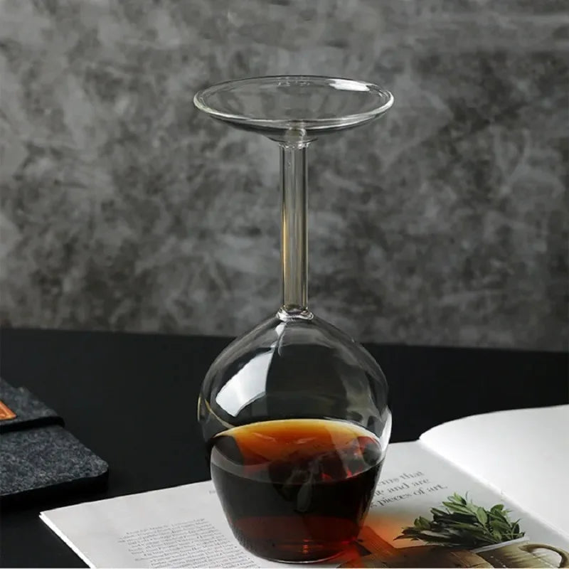Upside Down Wine Glass Unique Cocktail Spirits Cup Stylish Glassware for Home Bar Party Restaurant Use Oasis Select
