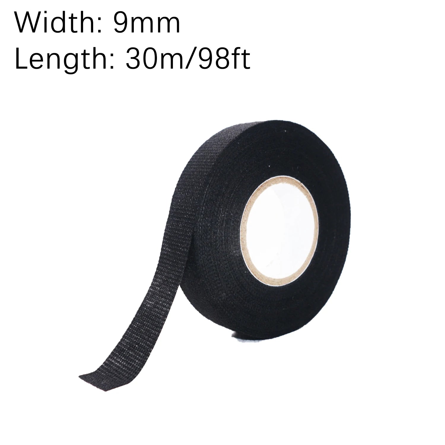 49/98Ft Electrical insulating tape soundproof heat-resistant 9-50MM automotive cable harness fabric shock-absorbing velvet tape Oasis Select 9MM 98Ft 0.3mm