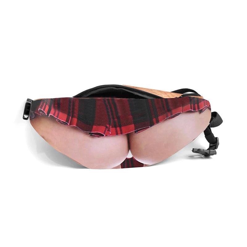 Funny Dad Bod Money Belt Bag Men Travel Bags Flesh Color Creative Fanny Pack Beer Fat Belly Bum Pouch Waist Bag Oasis Select A7
