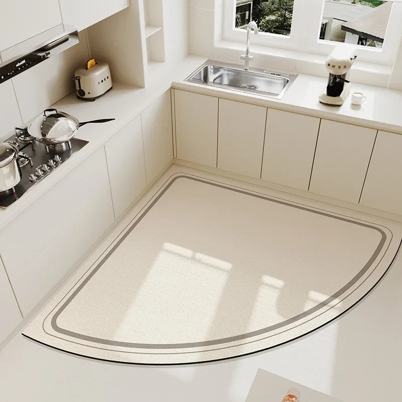 Nordic retro floor mats for bathroom, toilet, kitchen, household, cuttable, water-absorbent, quick-drying, non-slip floor mats Oasis Select G 80X80cm