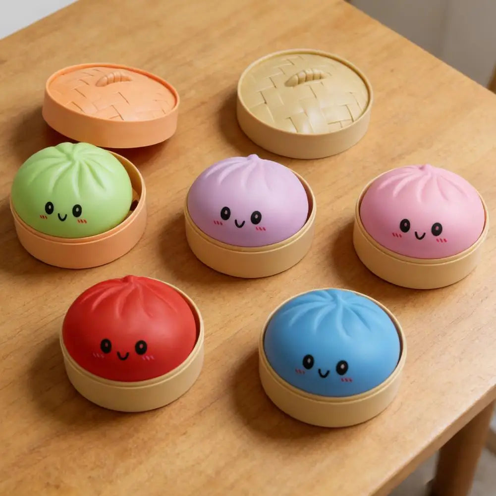 Colorful Dumpling Soft Squeeze Stress Balls Reusable Low Rebound Decompression Toys Dough Ball Unique Home Decoration Gifts Oasis Select