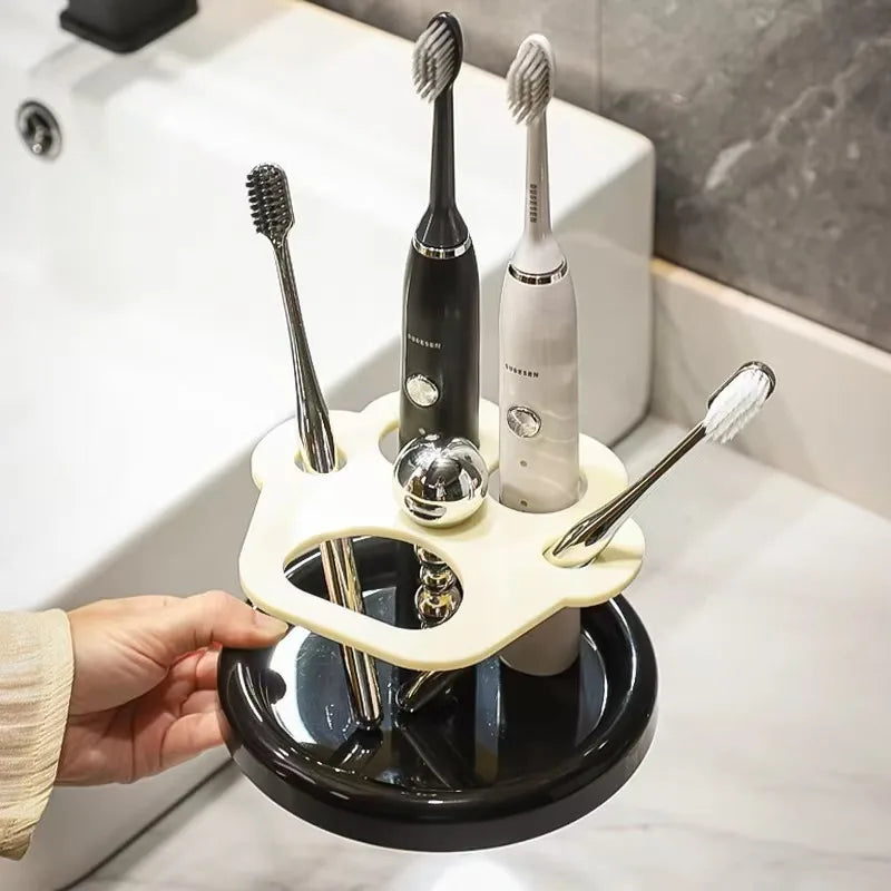 Cat Paw Shape Ceramic Toothbrush Holder Cute No Punching Toothbrush Holder Base Makeup Brush Storage Bathroom Accessories Tool Oasis Select