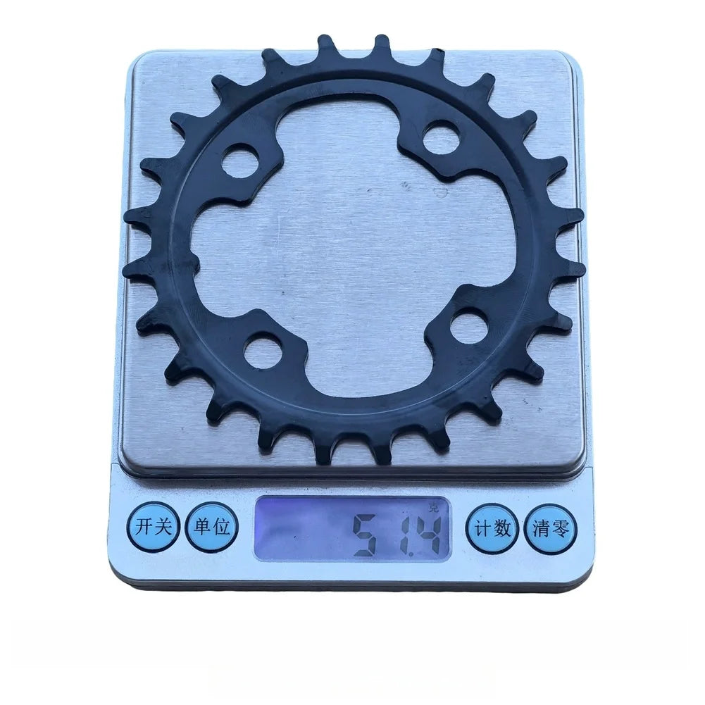 24 Tooth Round Chainring BCD64mm 4 Bolts Black Stainless Steel For 9 10 11 12 Speed Bicycle Crank Oasis Select