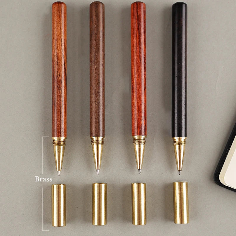 Vintage Ballpoint Pen Brass Ball Roller Pen Metal Cap Ball Pen School Students Office Stationery Supplies Writing Tools Oasis Select