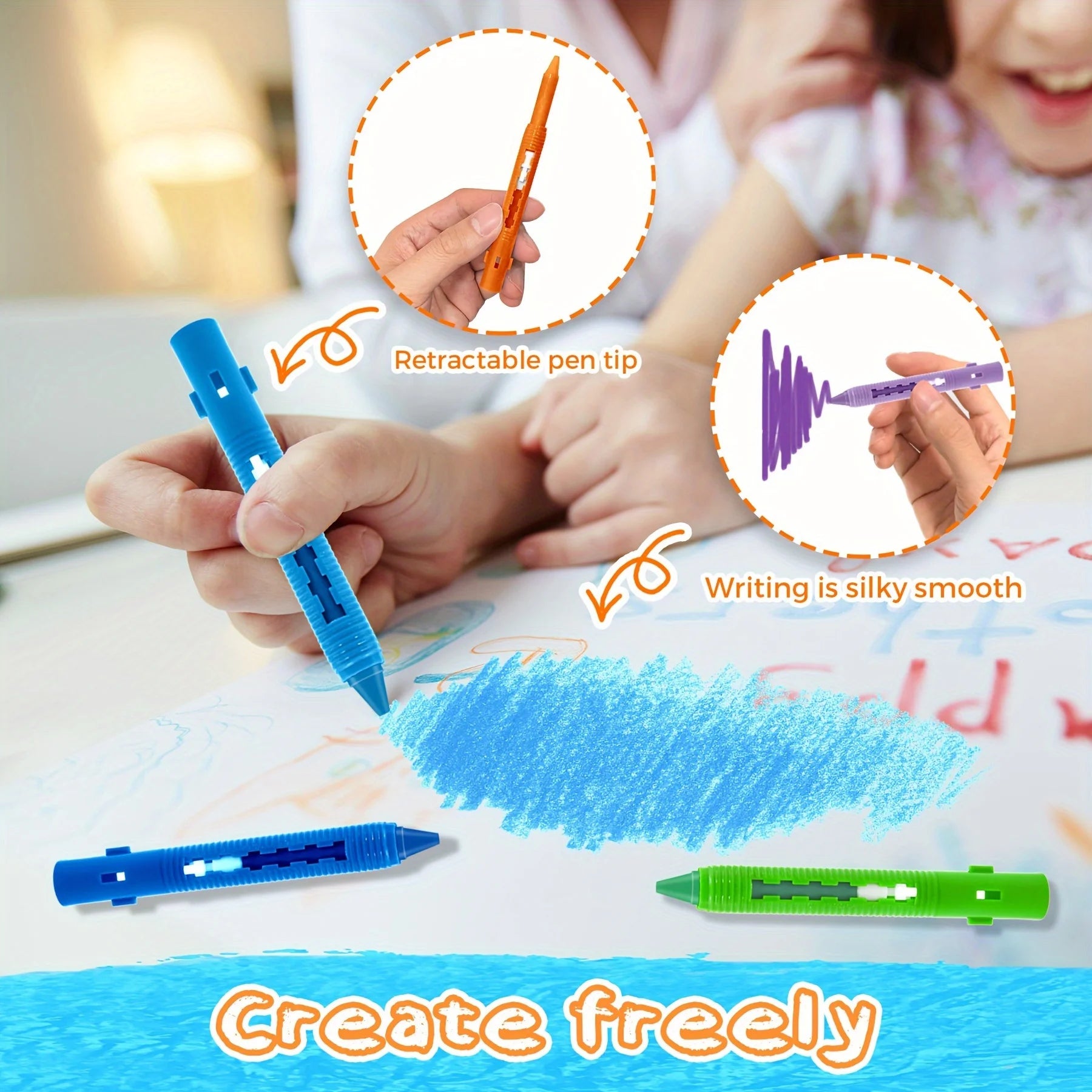 1/2sets Washable Bath Crayons Set, Colorful Easy-Clean Bathtub Markers for Toddlers, Fun Shower Art & Crafts for Kids, Pastel Oasis Select