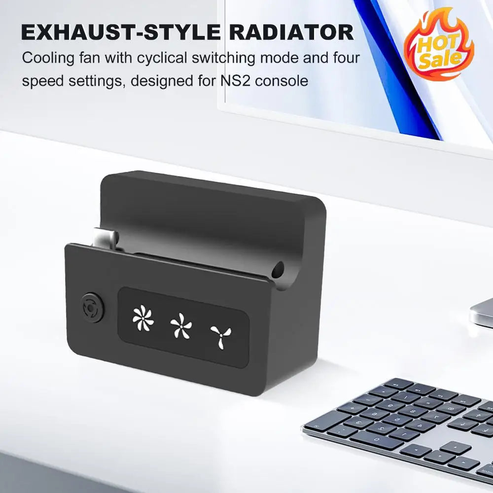 Cooling Fan 3 Adjustable Speeds Console External Cooler Fan Game Console Cooler for Nintendo Switch2 Oasis Select